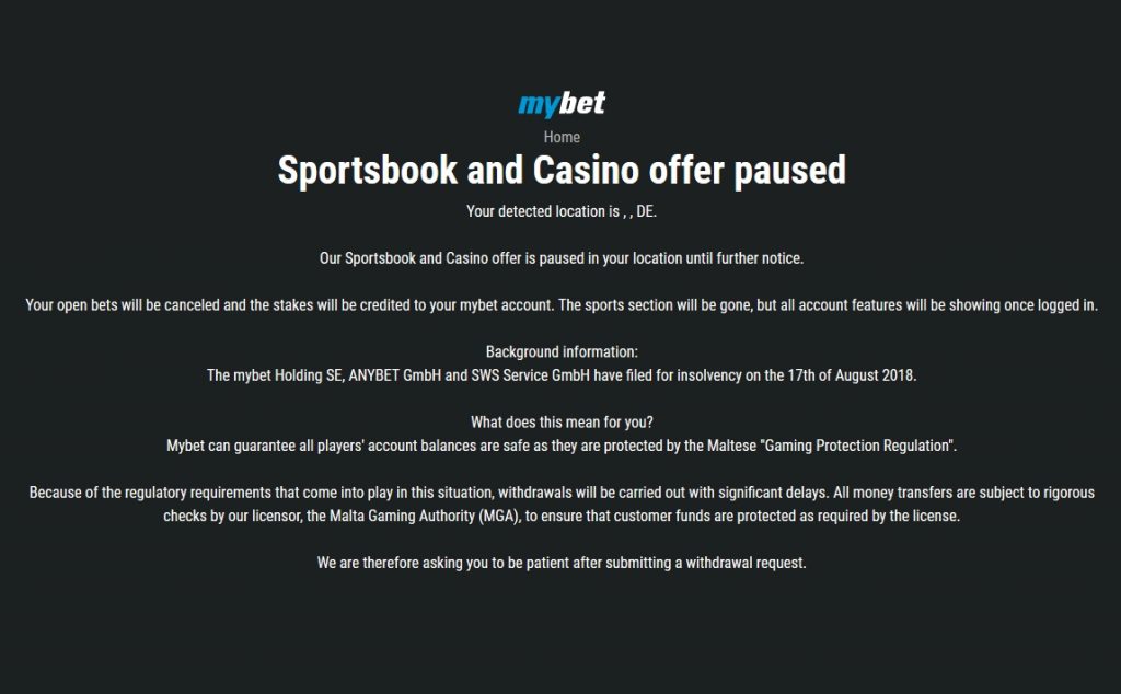 Mybet Sportwetten Übernahme