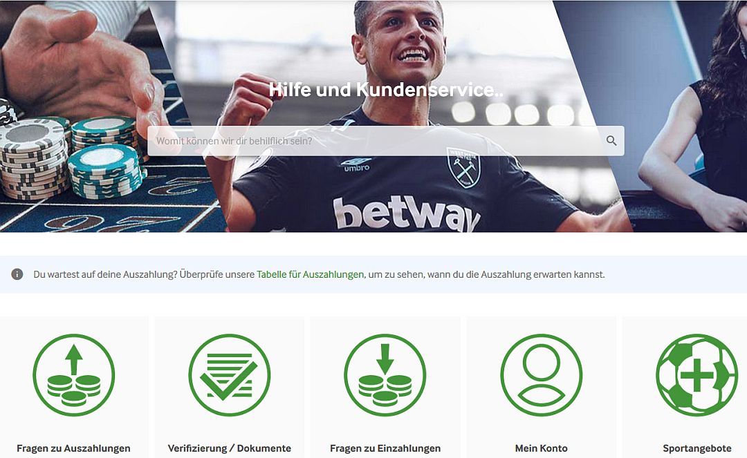 Betway Erfahrungsbericht Service