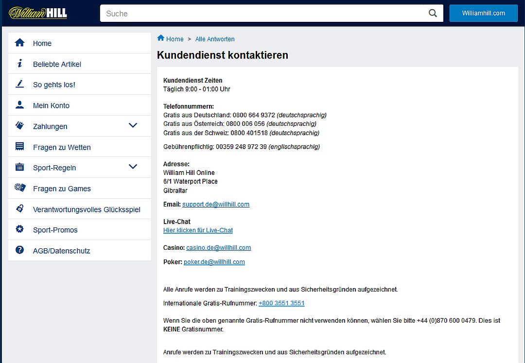 William Hill: Erfahrungsbericht mit dem Service
