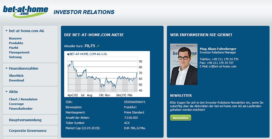 Legale Sportwetten bei Bet-at-Home