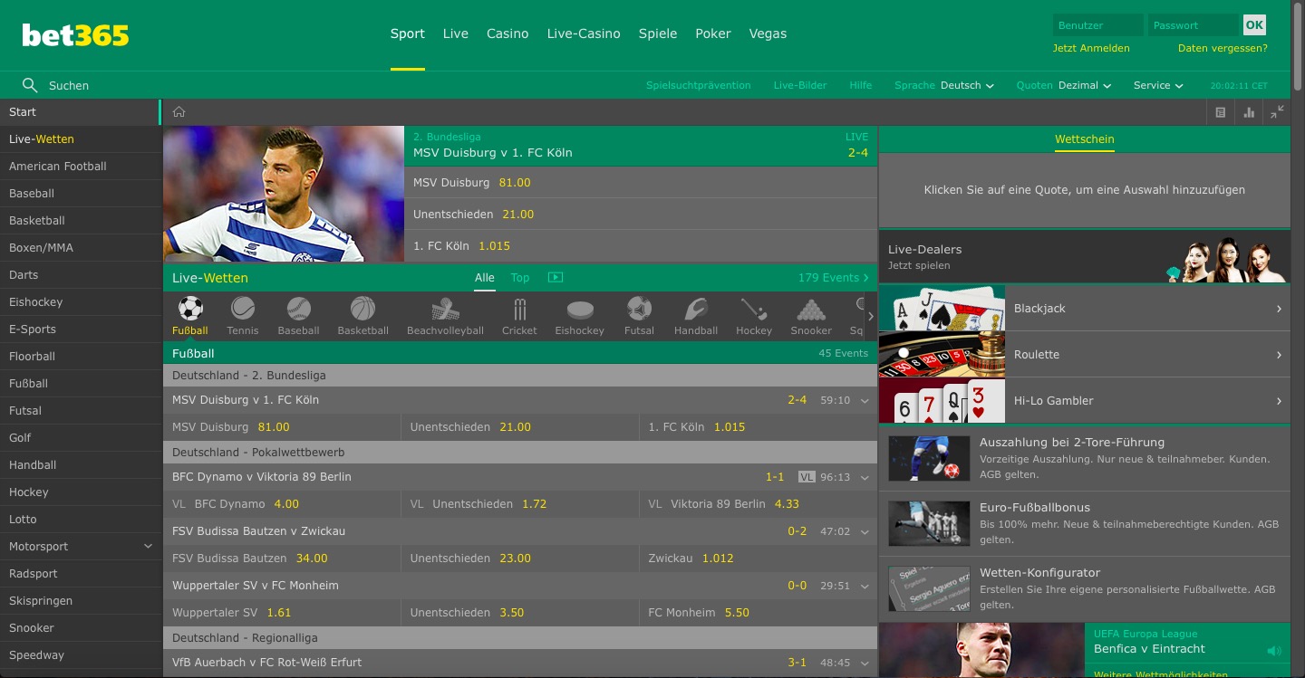 bet365 Startseite