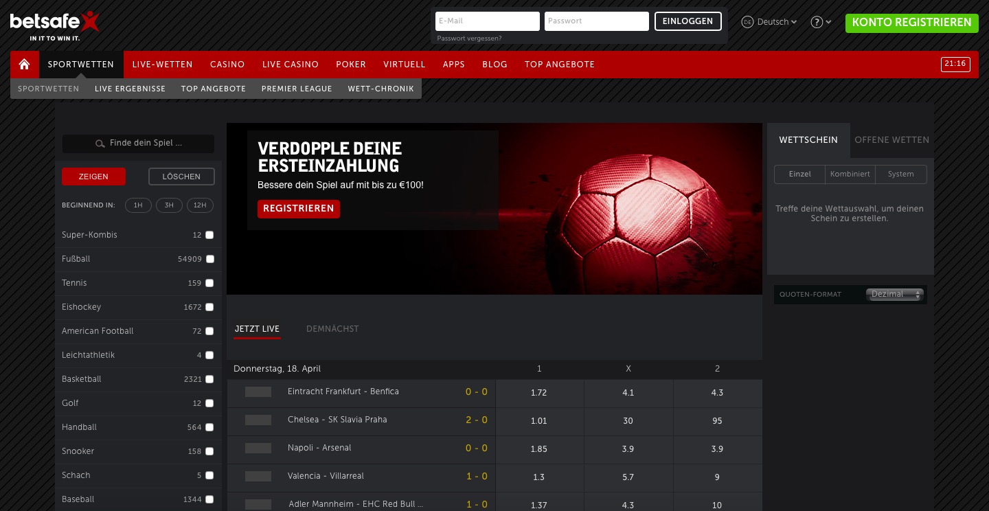 Betsafe Startseite