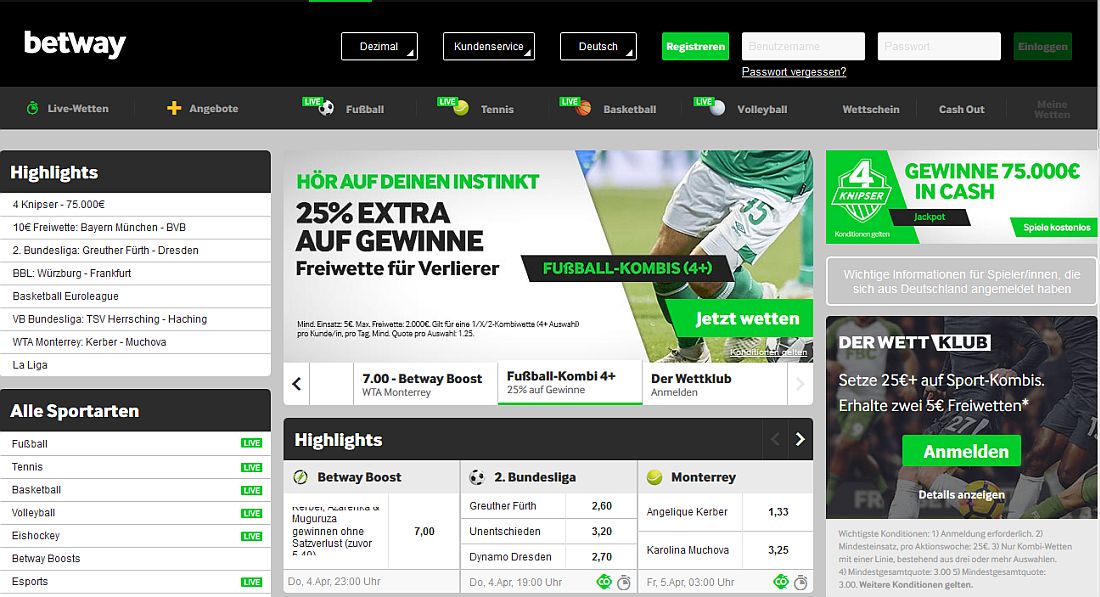 Betway Startseite