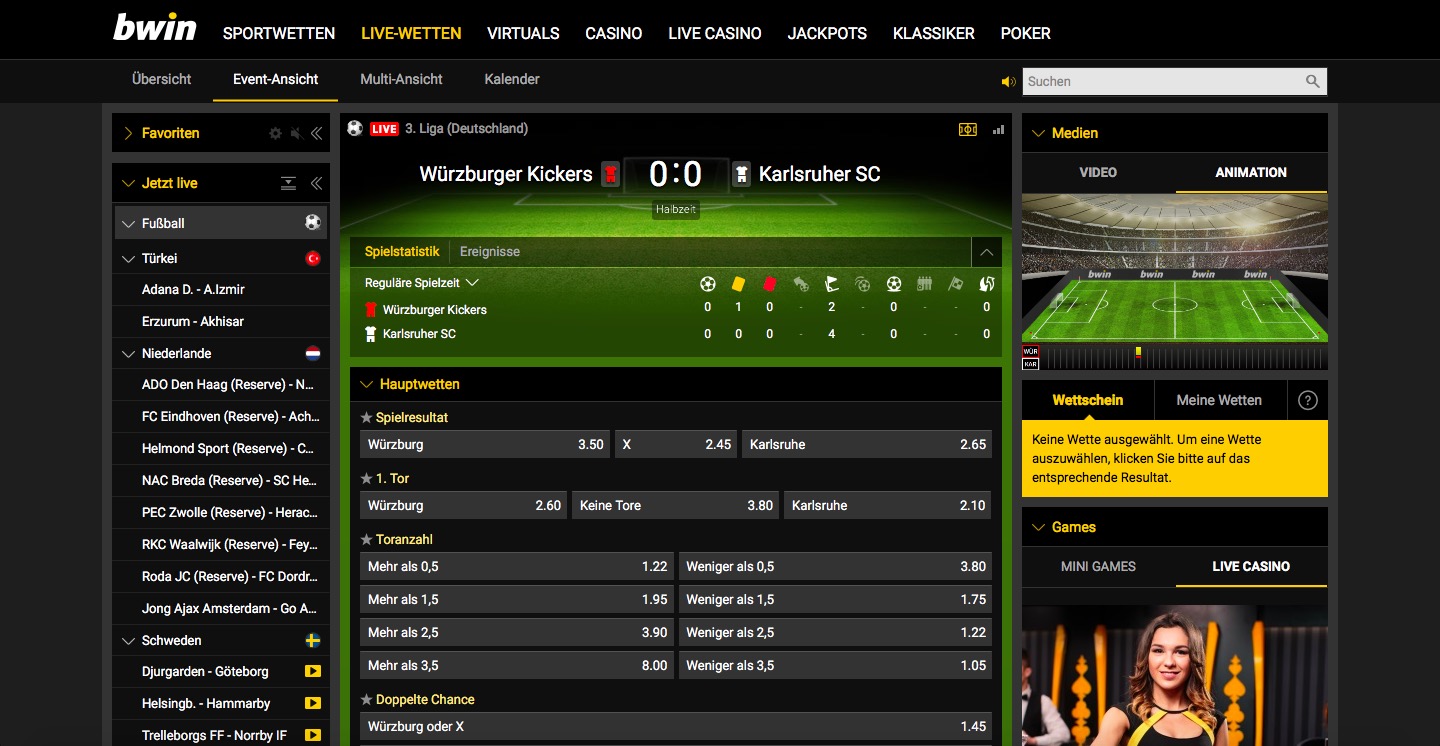 bwin Livewetten