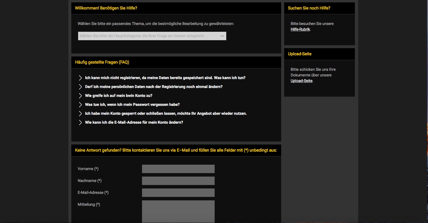 bwin Erfahrungsbericht Service