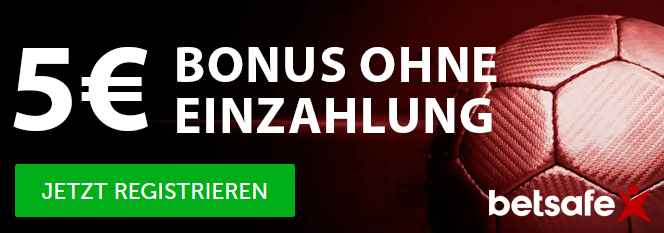 Betsafe Bonus Banner 5 Euro ohne Einzahlung